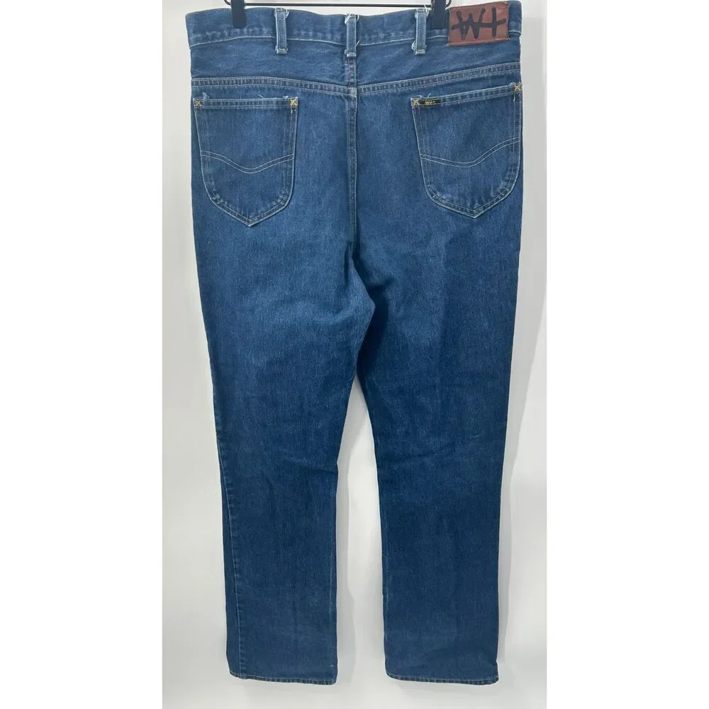 W.H. Ranch Jeans Men's 36x36 Denim Dungarees Zipper Fly